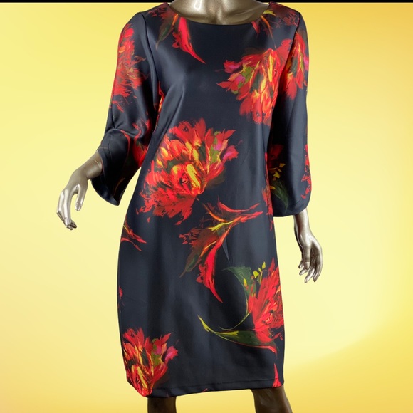 Melaine T Dresses & Skirts - Melanie T 3/4 Sleeve Floral Dress Size 16